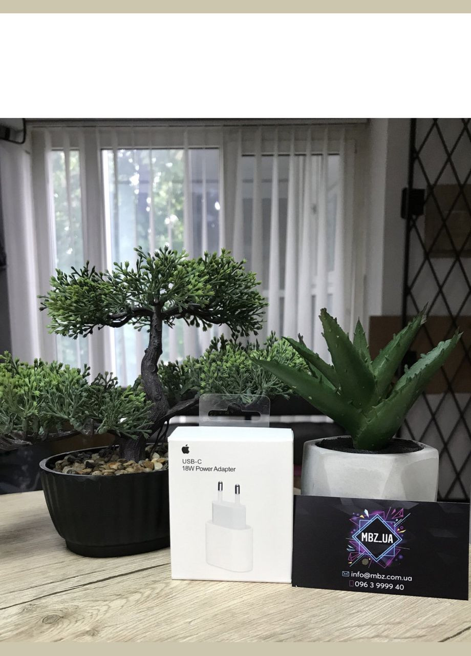 Адаптер USB-C 18W для быстрой зарядки iPhone Power Adapter 18 Вт No Brand (346483809)