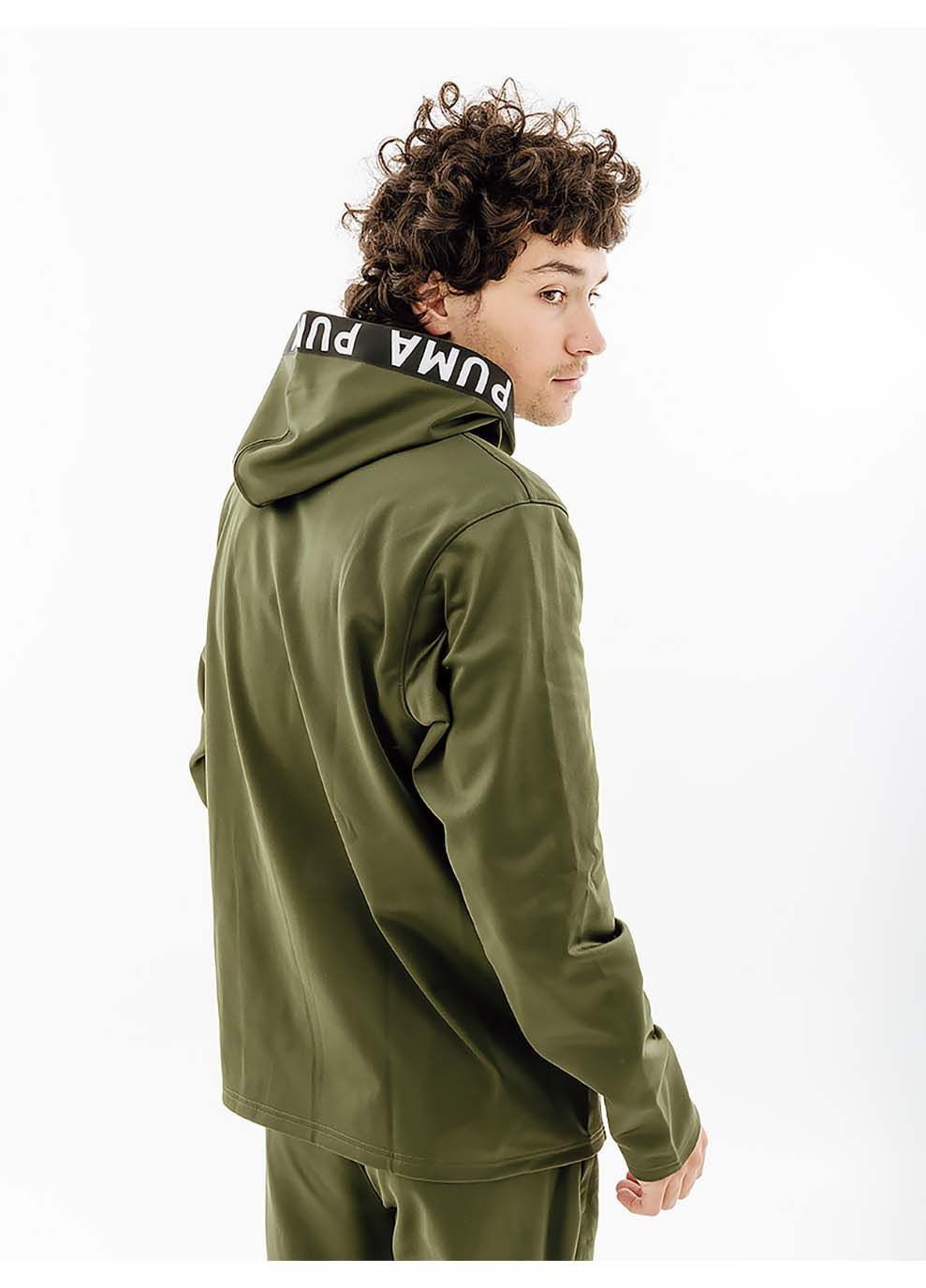 Мужское Худи TRAIN PWR FLEECE HOODIE Хаки Puma (282318128)