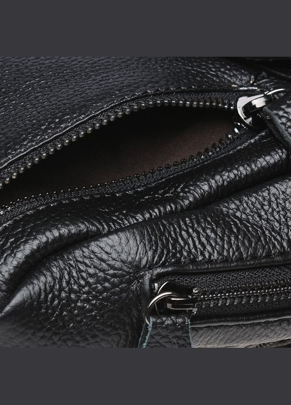 Чоловічий шкіряний рюкзак через плече K1029-black Borsa Leather (322189610)