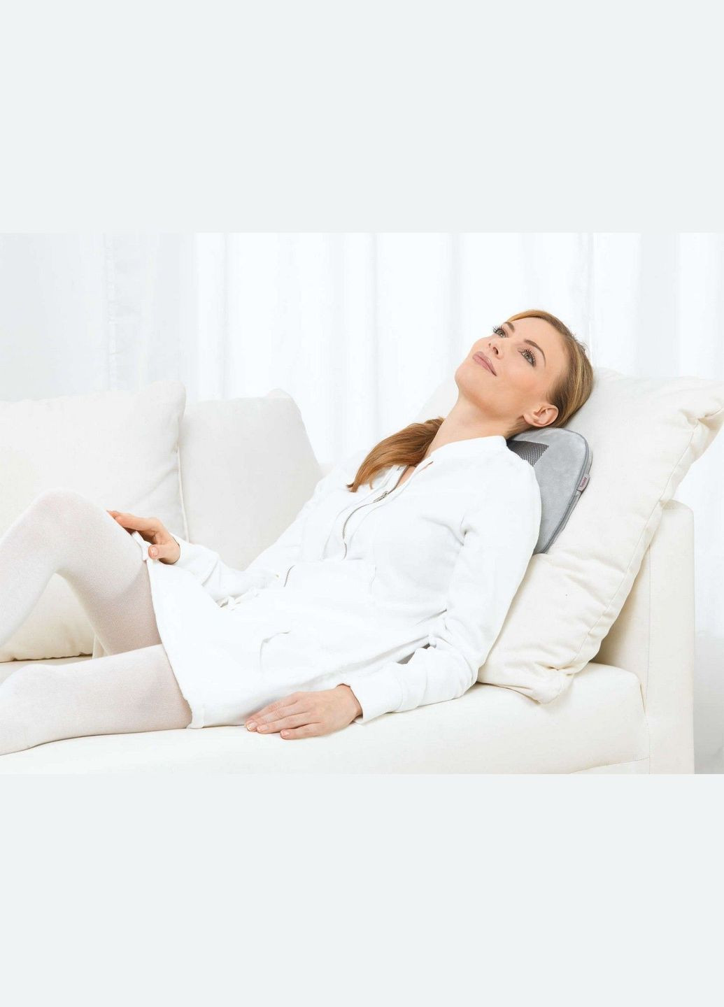 Масажна подушка для плечей, шиї, спини та ніг, від мережі, 4 головки шиацу, підігрів, Beurer (315502238)