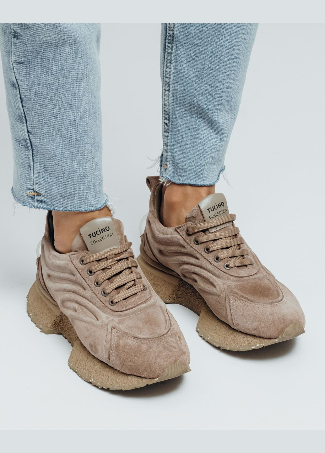 Кроссовки зимние бежевые леопард кожа Tucino бежевые зима (302661496)