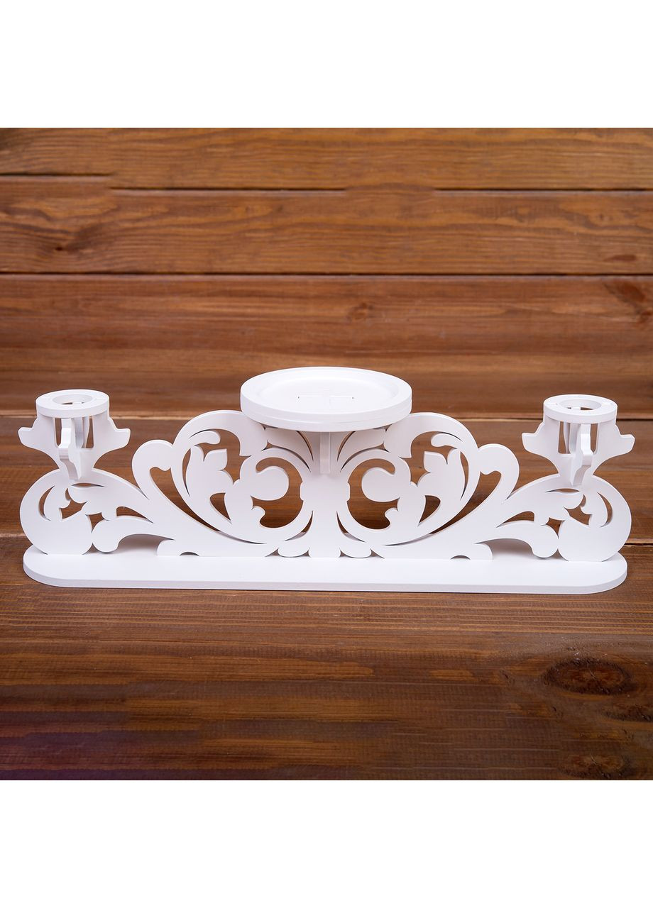 Свадебный подсвечник тройной для "Семейного очага" из дерева No Brand (367056305)