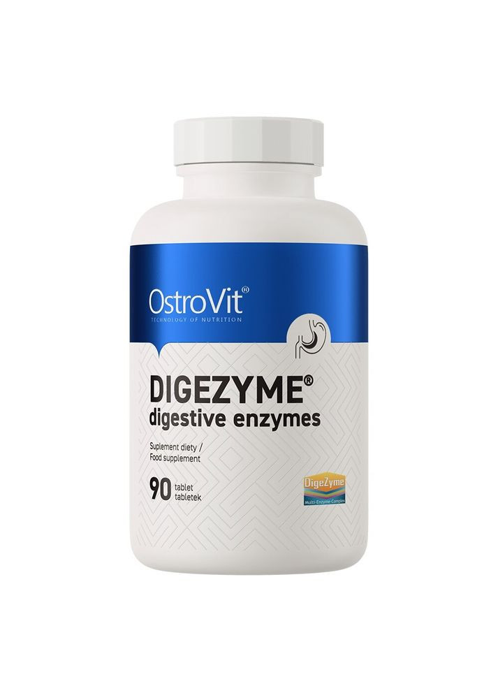 Мультиензимний комплекс Digezyme Digestive Enzymes, 90 таблеток для покращення здоров'я травної системи Ostrovit (334704997)