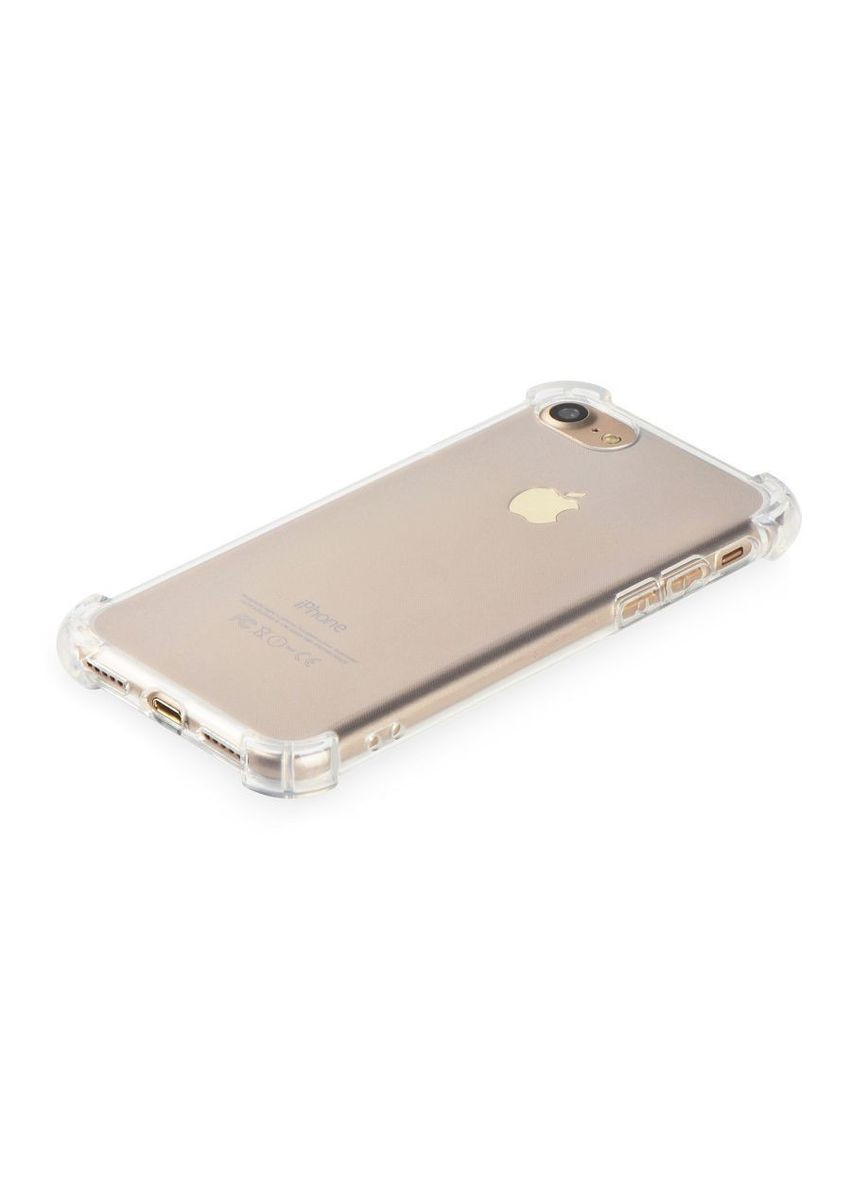 Силіконовий протиударний чохол панель + скло 9Н на Iphone 7 Plus / 8 Plus із захистом камери прозорий No Brand (317297571)