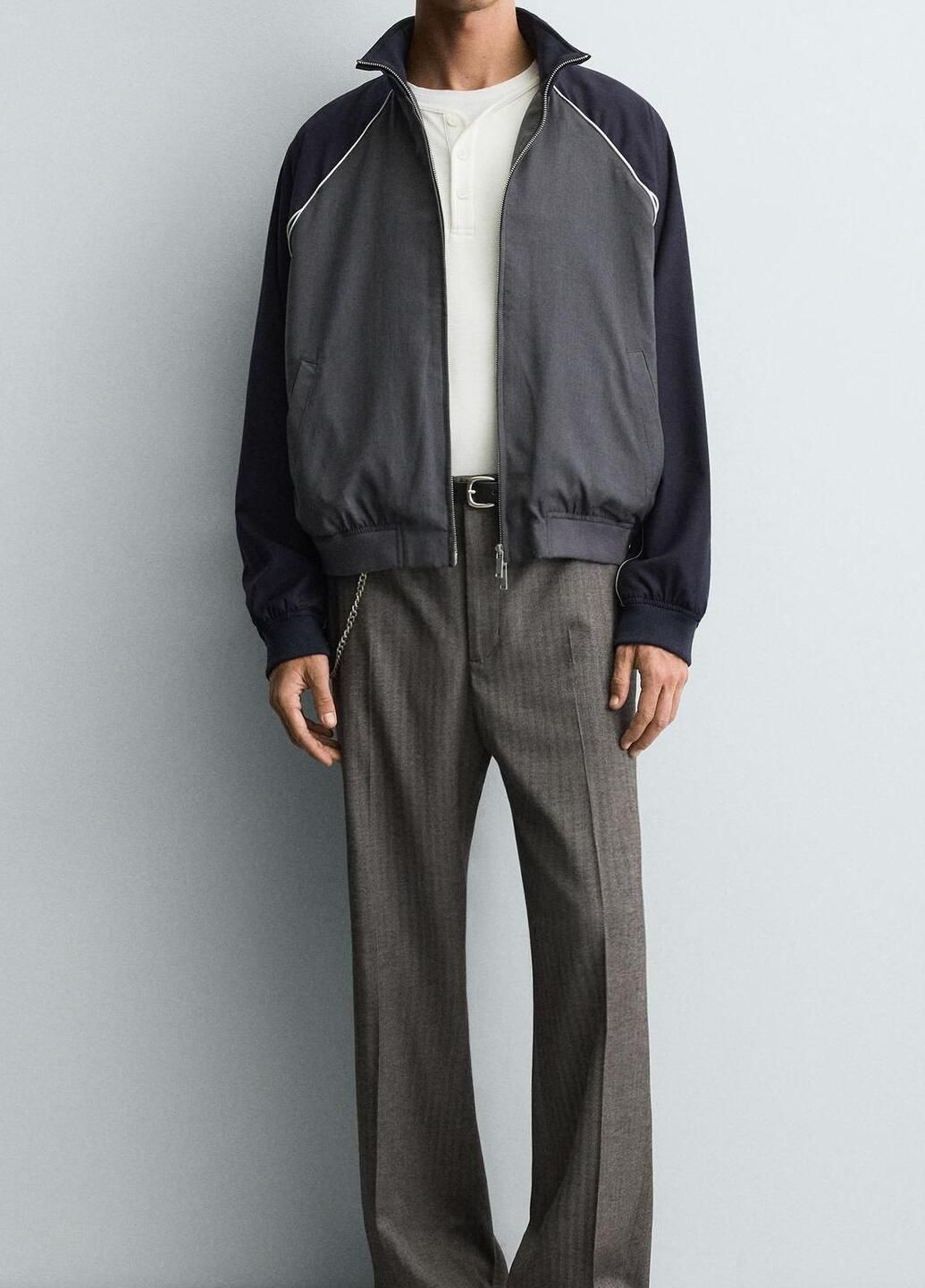 Комбинированная демисезонная куртка Zara