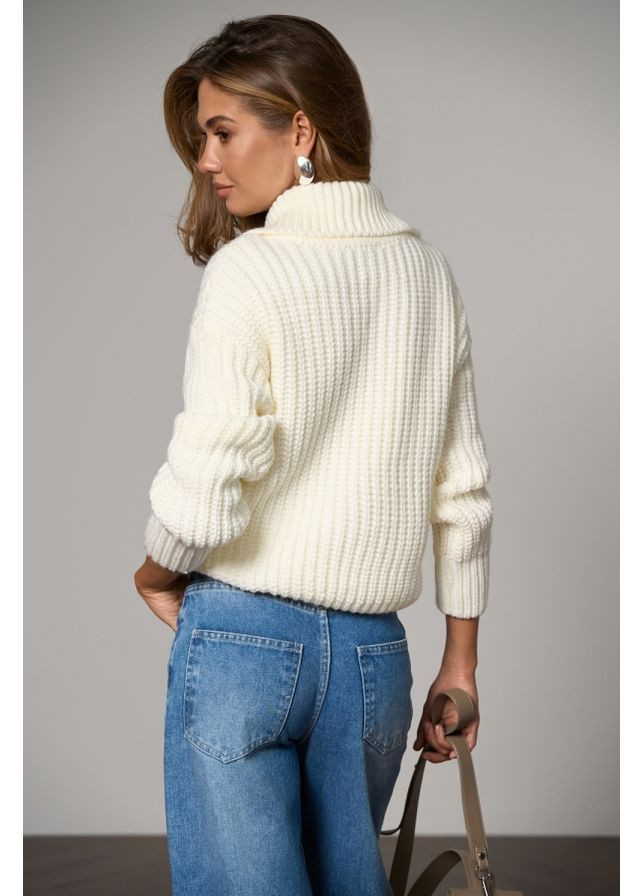 Молочный свитер 2782 лен Triko Bakh