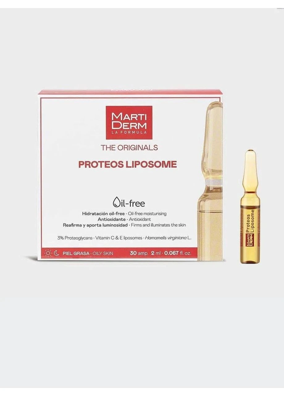 Ампули The originals PROTEOS LIPOSOME, Marti Derm, для жирної та комбінованої шкіри, 10 шт по 2 мл MartiDerm (361118455)