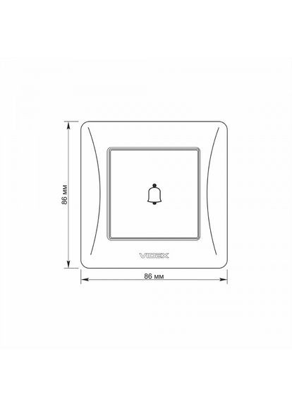 Кнопка звонка кремовая BINERA Videx (366298260)