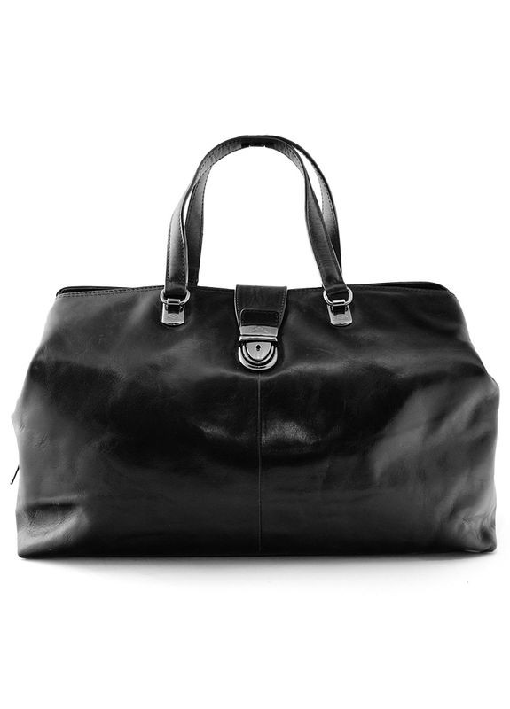 Чорна шкіряна сумка-саквояж- Італія Italico 8320L nero Tony Perotti (303830419)