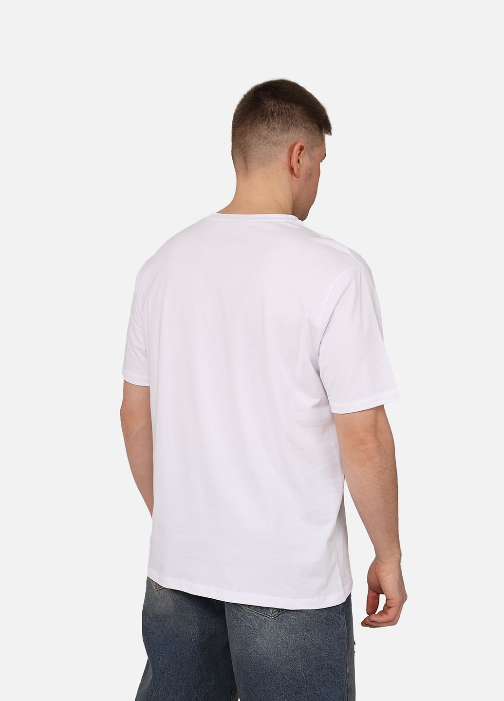 Белая футболка с коротким рукавом мужская цвет белый cb-00270062 Yuki