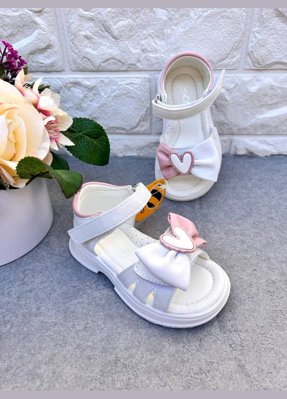 Белые очень красивые босоножки для девочки Clibee