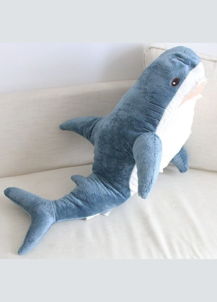 Плюшевая мягкая детская игрушка для обнимашек Акула 60 см серый (2030007399) No Brand (336890124)