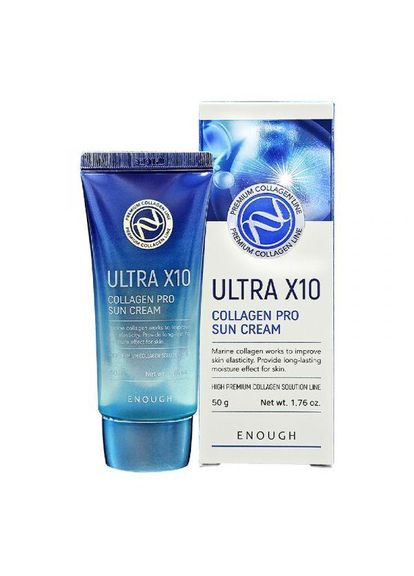 ENOUGH Солнцезащитный крем Ultra X10 Collagen Pro Sun Cream, 50 мл (8809726960399) — Крем, Южная Корея (366821251)