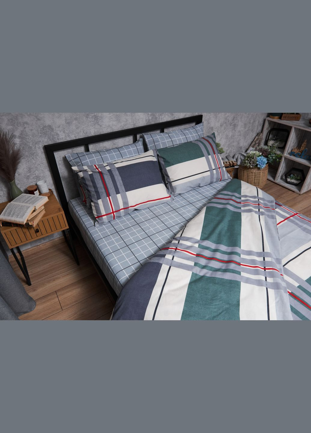 Комплект постільної білизни Бязь Gold Люкс «» Полуторний Євро 160х220наволочки 2х70х70 (MS-820004712) Moon&Star Cloudy (293148060)