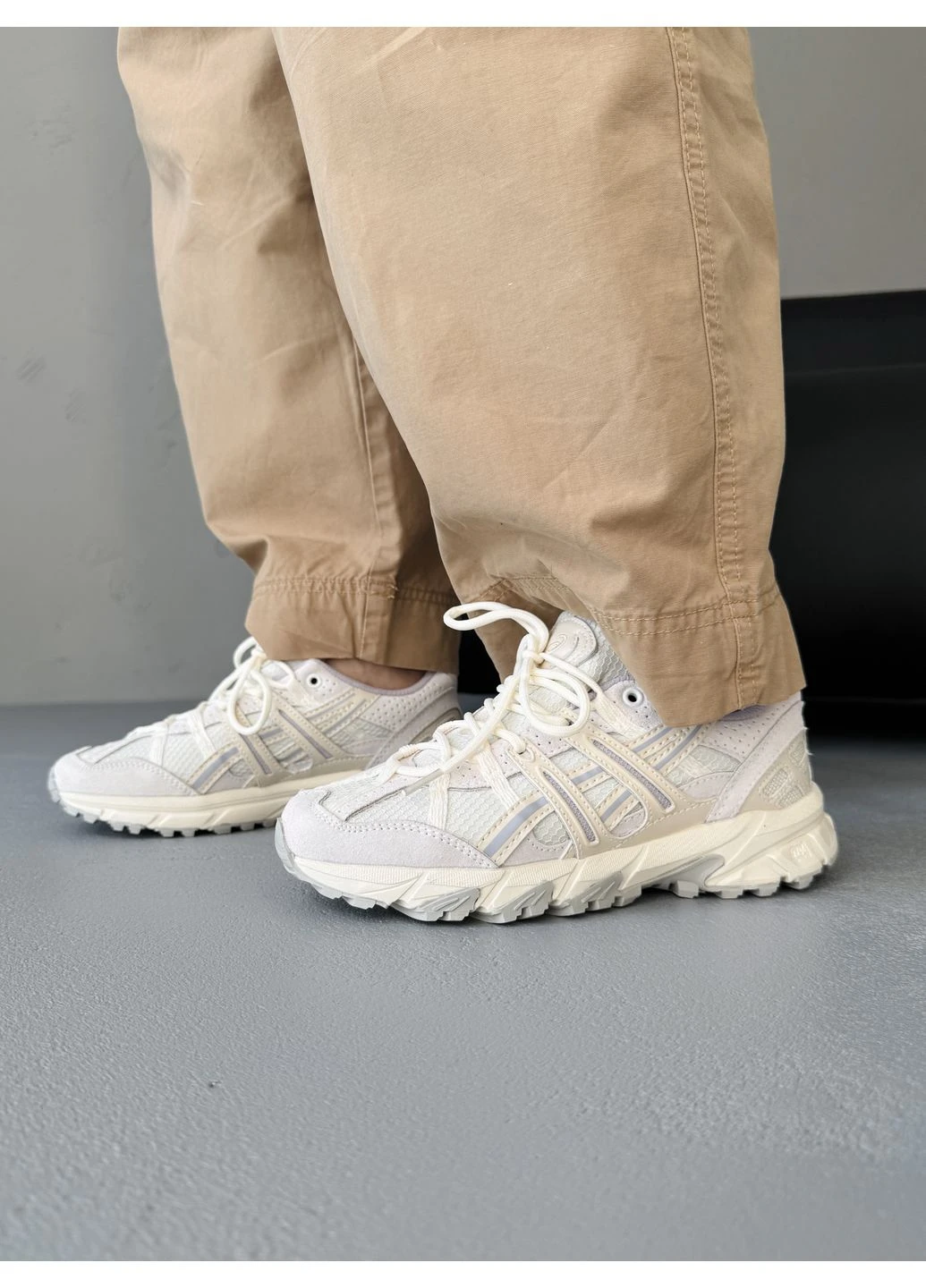 Бежевые летние кроссовки asics gel-sonoma 15-50 beige асикс гель сонома No Brand