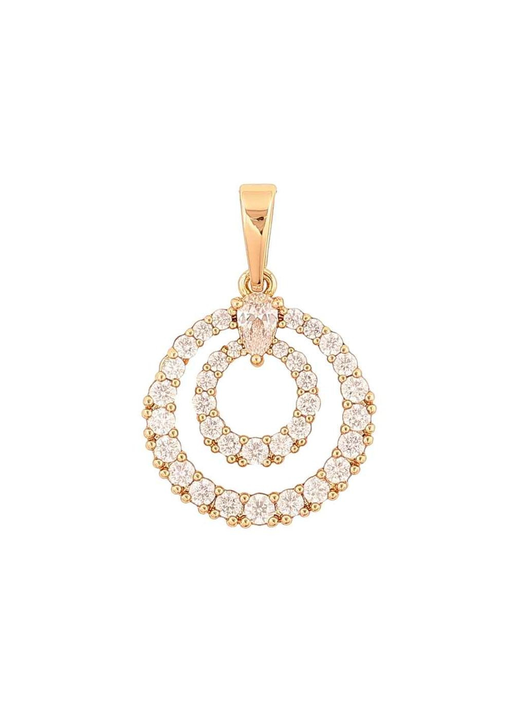 Кулон Позолота 18K «Колечка з інкрустацією кристалами» 283449 Xuping Jewelry (363329332)