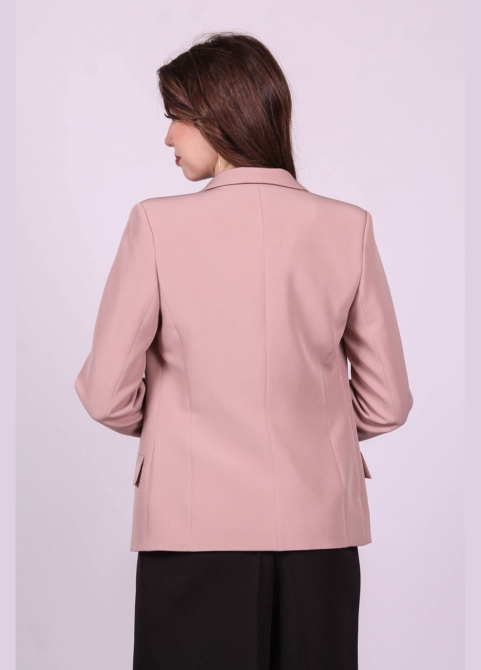 Светло-коричневый женский пиджак укороченный женский 037 креп капучино Актуаль - демисезонный