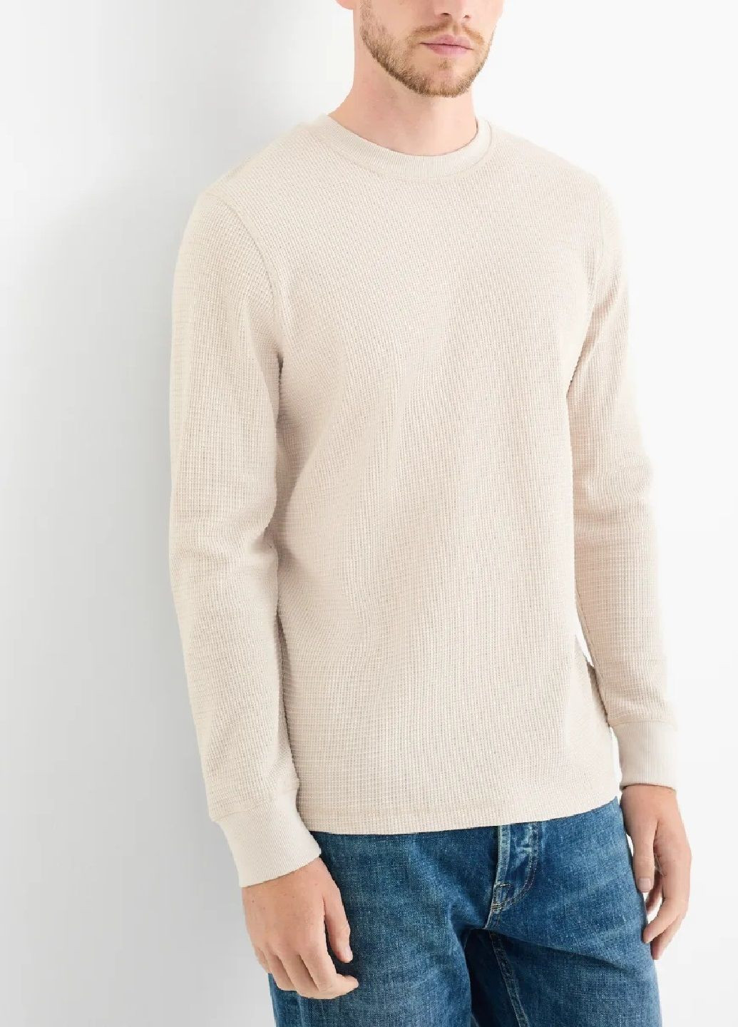 Светло-бежевый демисезонный лонгслив C&A однотонный