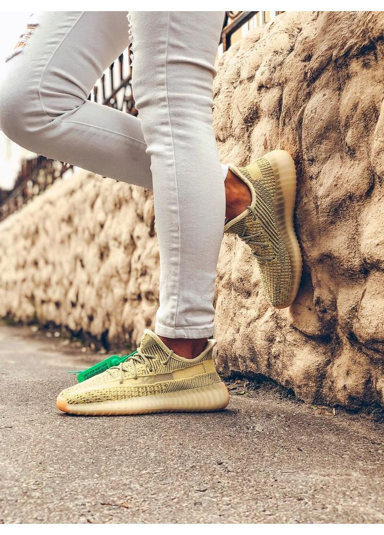 КРОССОВКИ ЖЕНСКИЕ ADIDAS YEEZY BOOST 350 V2 ANTLIA АДИДАС ИЗИ БУСТ No Brand жёлтые демисезоны (368858272)