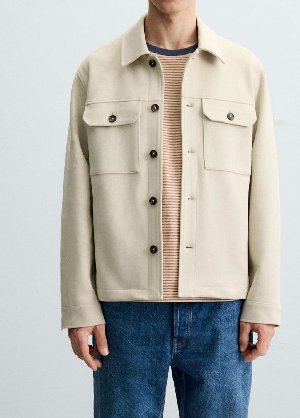 Песочная демисезонная куртка Zara