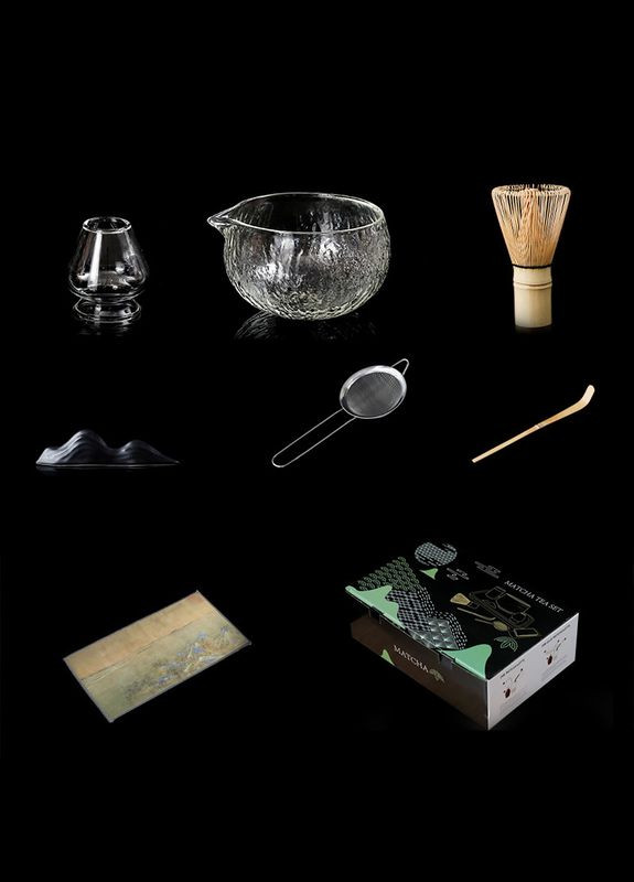 Набір 5465 Transparent для приготування чаю матча 7 предметів подарунковий сервіз 33 шт. Mavanto (336201620)