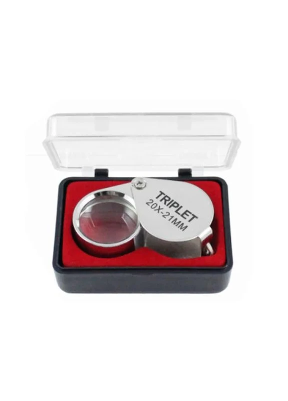 Ручная лупа TRIPLET 20X-21mm, складная (брелок), металл-стекло, пластиковая коробка. 60 * 24 * 18мм. (1152/TR20X-21) Voltronic (397426132)