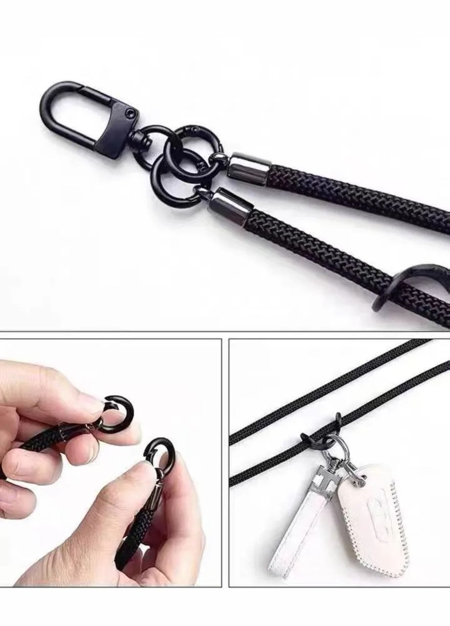 Пастельний універсальний ремінець-шнурок із двох частин 2в1: на шию, на руку, через плече Бежевий No Brand (328958129)