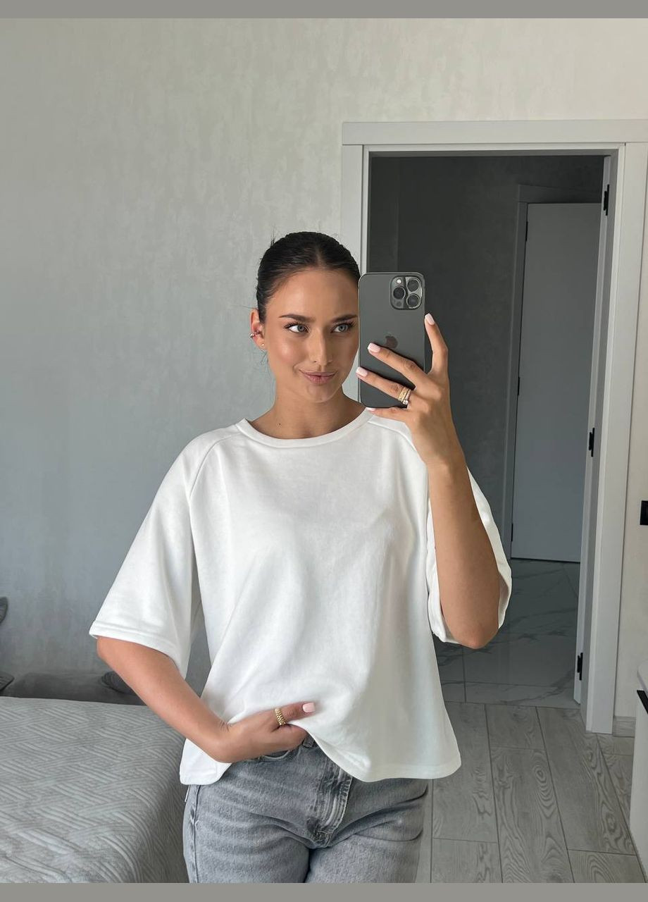 Базовая однотонная женская футболка Adelante - (348058715)