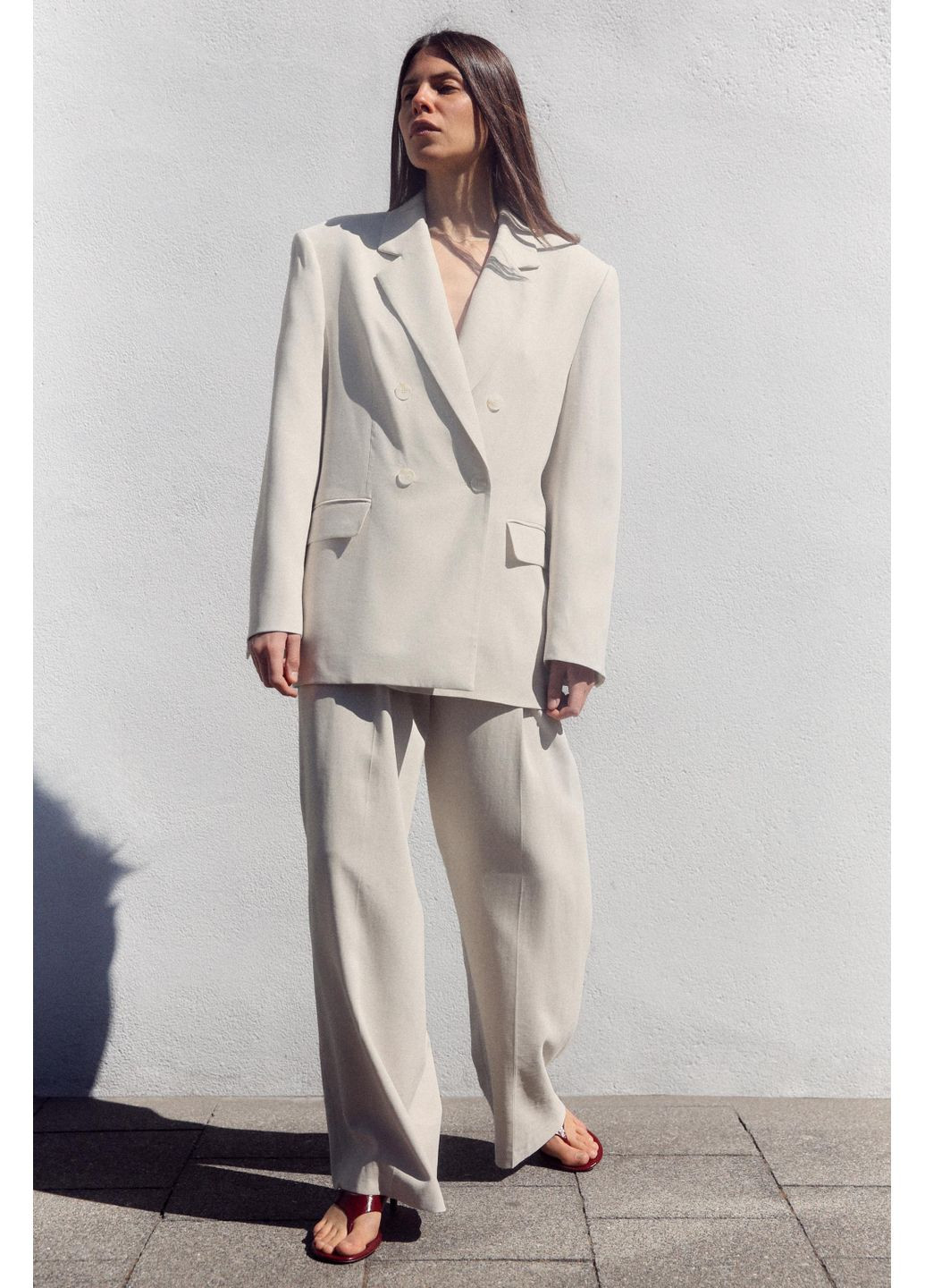 Широкие штаны с защипами Zara (351851145)