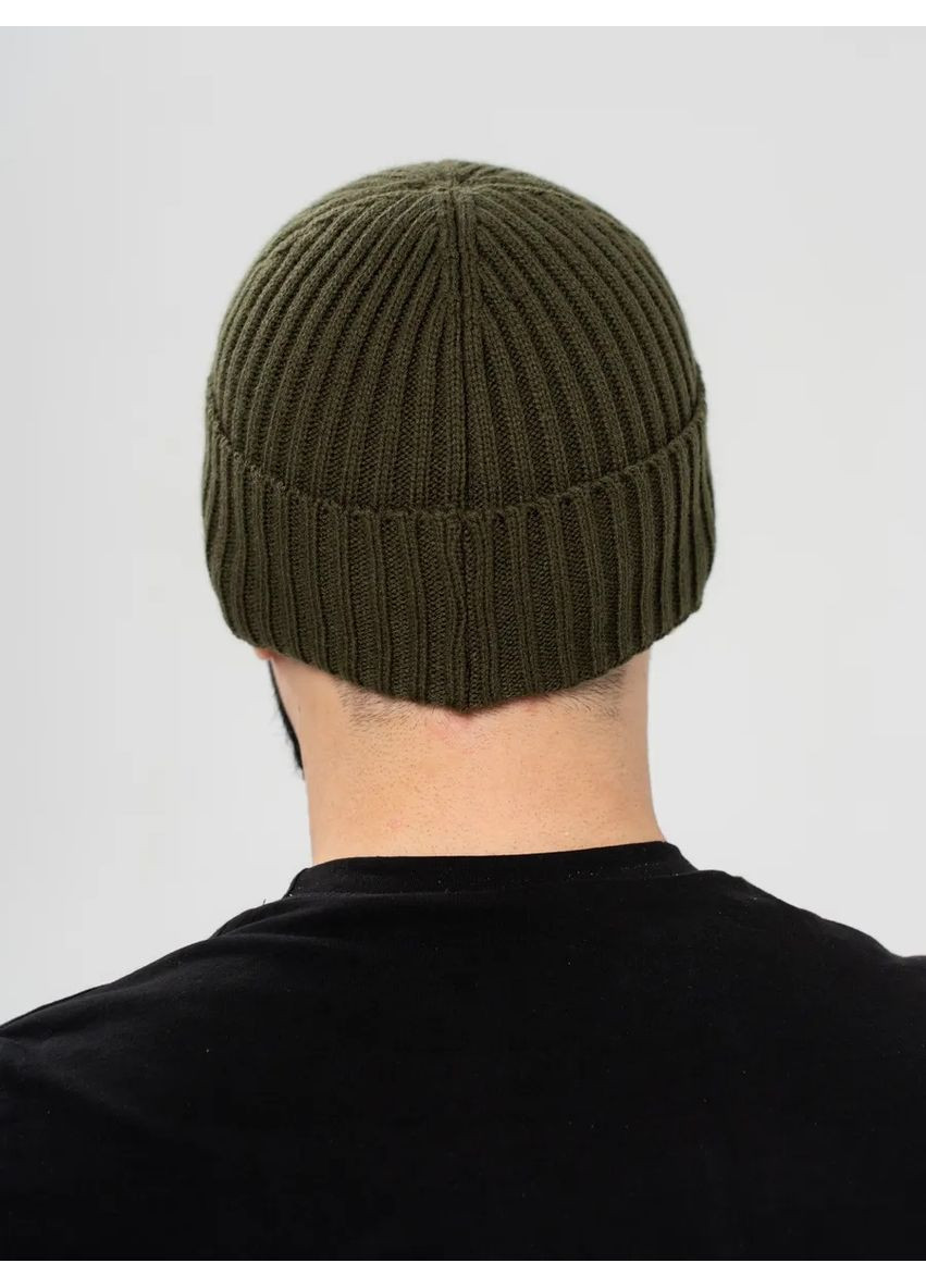 Класична зимова чоловіча шапка 1х1 No Brand Чоловіча зимова шапка (362556507)