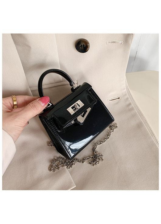 Дитяча маленька сумка 10448 крос-боді на ремінці чорна No Brand (314455160)