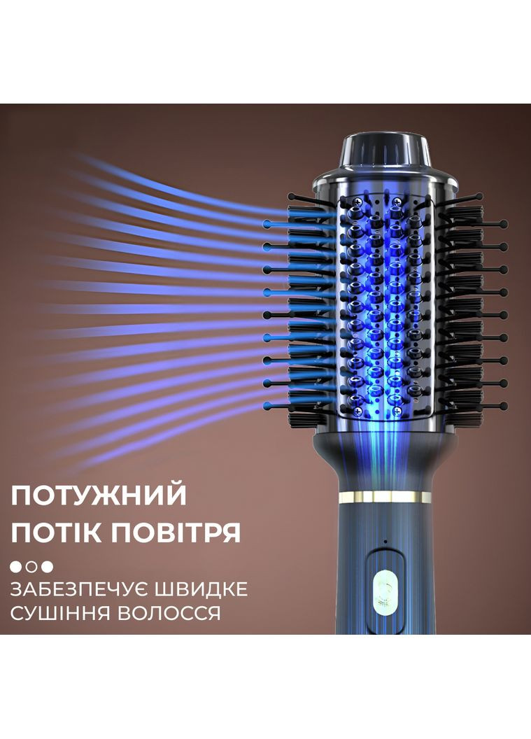 Фен-щітка для волосся SK-1922 з холодним обдувом Чорний SK1922 Sokany (357226598)