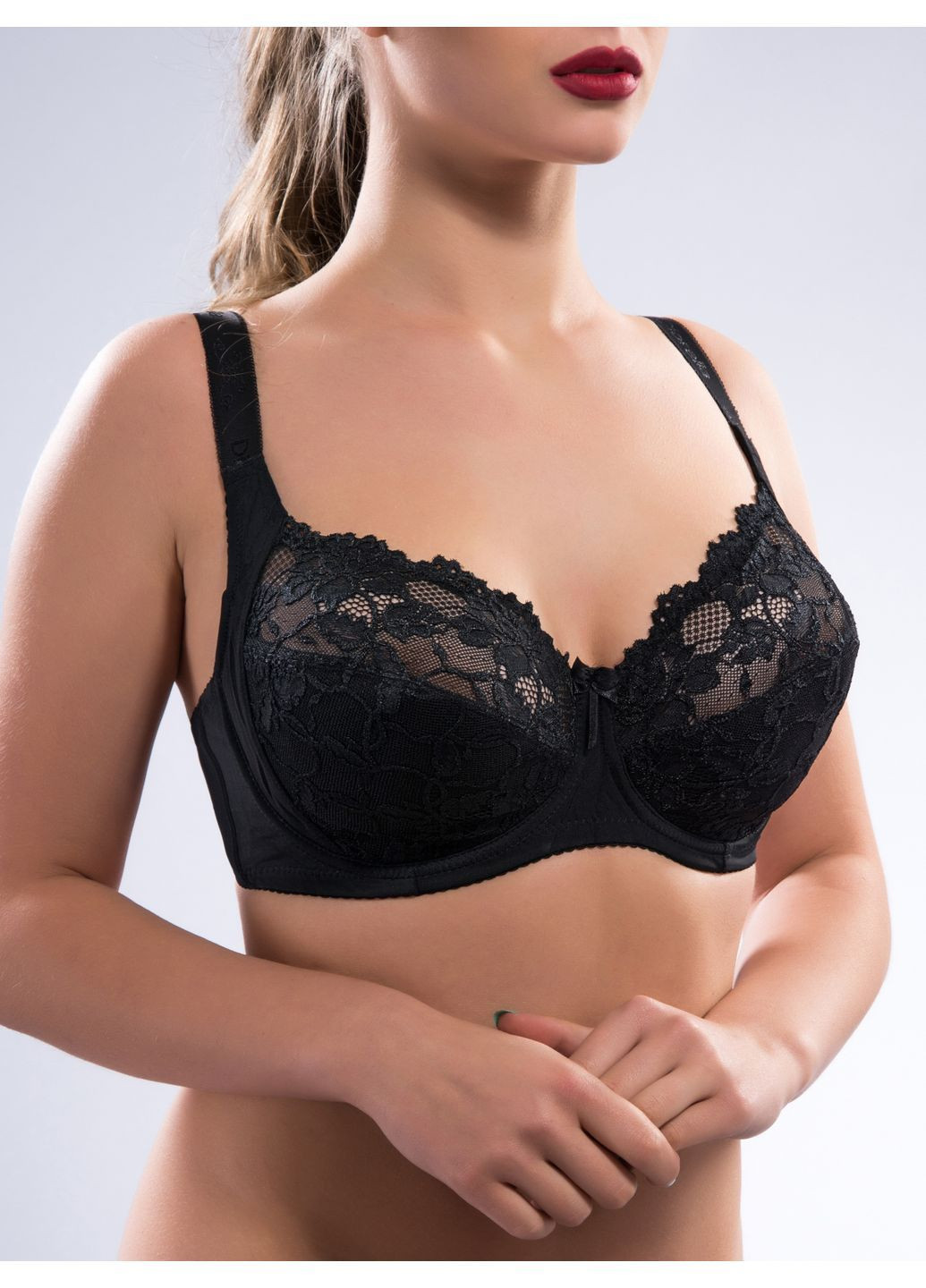 Чорний бюстгальтер 63312 f Diorella з кісточками еластан, нейлон