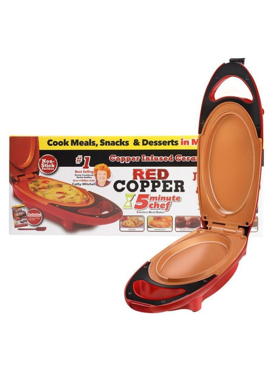 Электросковорода No Brand Red Copper 5 Minute Chef (299977572)
