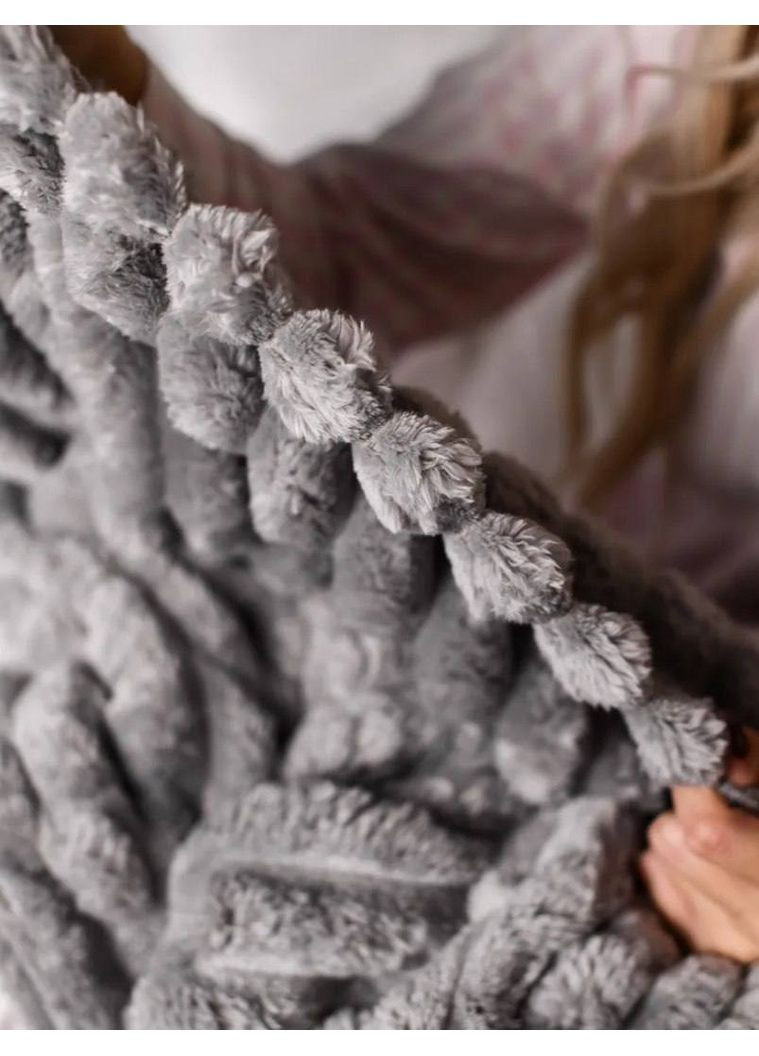 Покрывало шарпей "Серый" 200х220см No Brand (363555471)