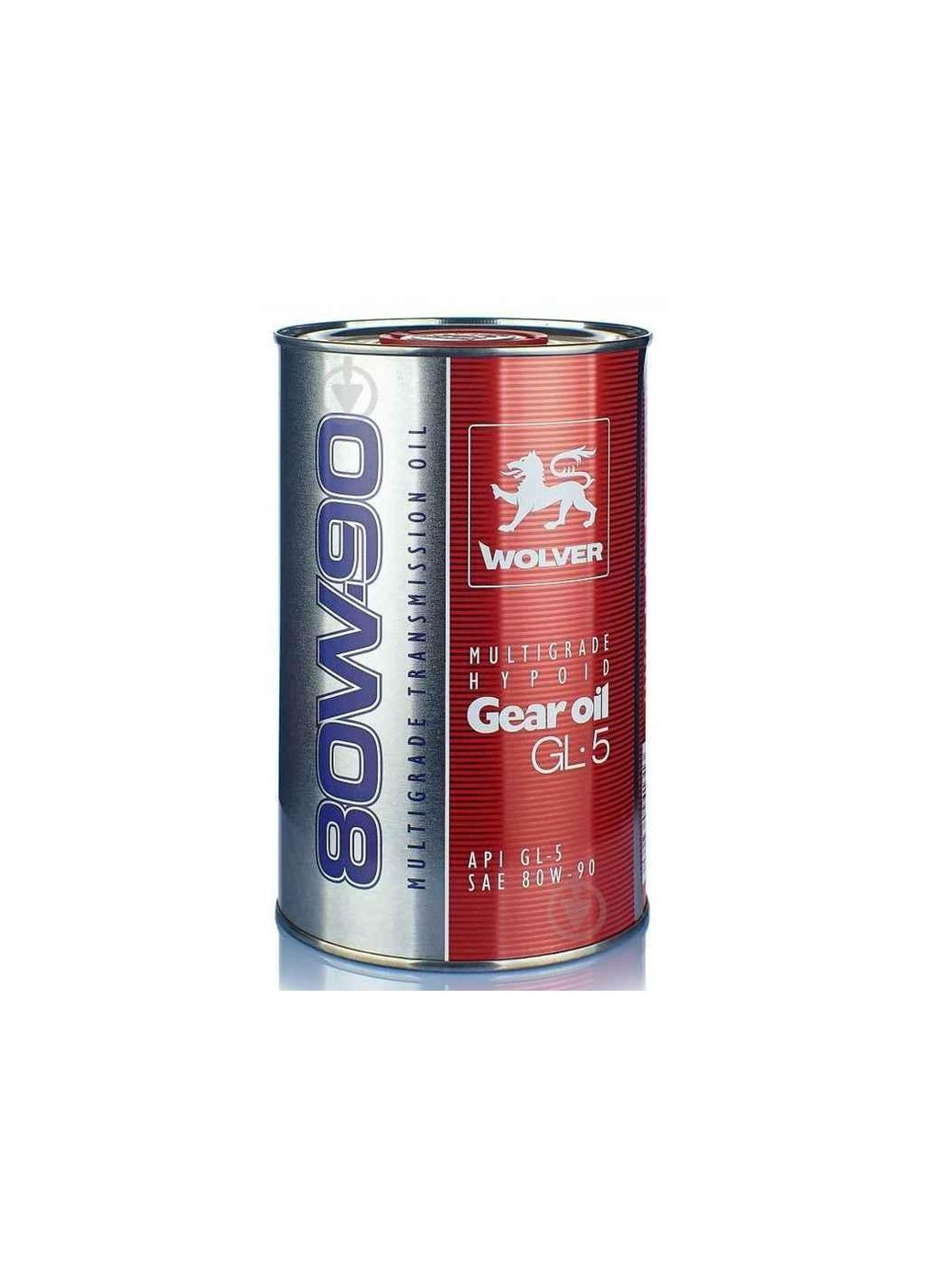 Масло для трансмісій 80W-90 1л MULTIGRADE HYPOID GEAR OIL GL-5 SAE API GL-5, жесть ТМ Wolver (305061069)