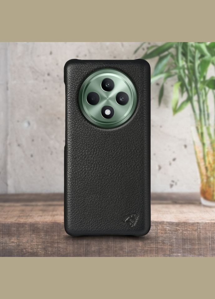 Шкіряна накладка Cover для OPPO Reno12 F 4G Чорний (78276) Stenk (316651260)