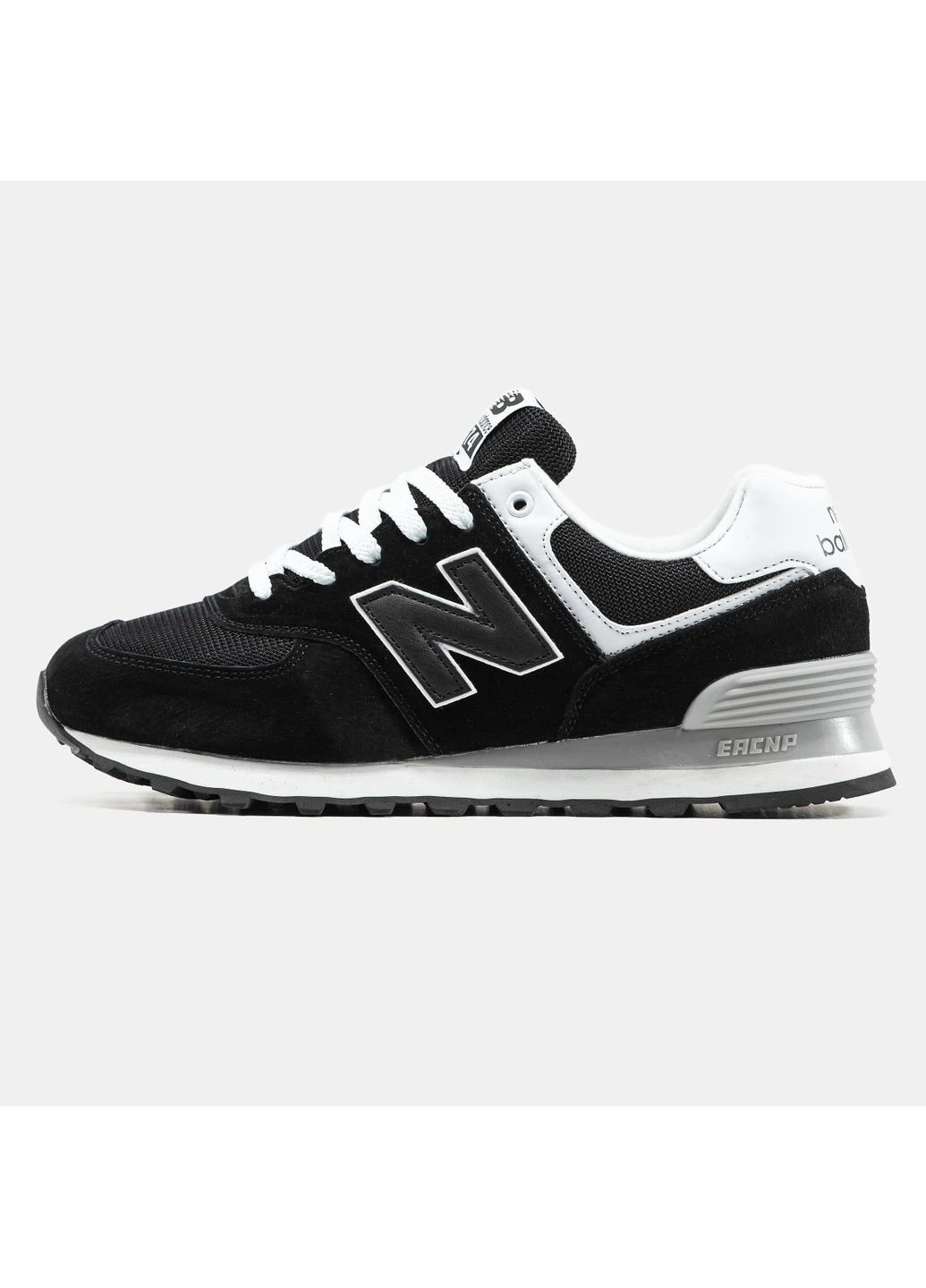 Чорні кросівки чоловічі і жіночі new balance 574 black white | нью беланс 574 чорні демісезон No Brand