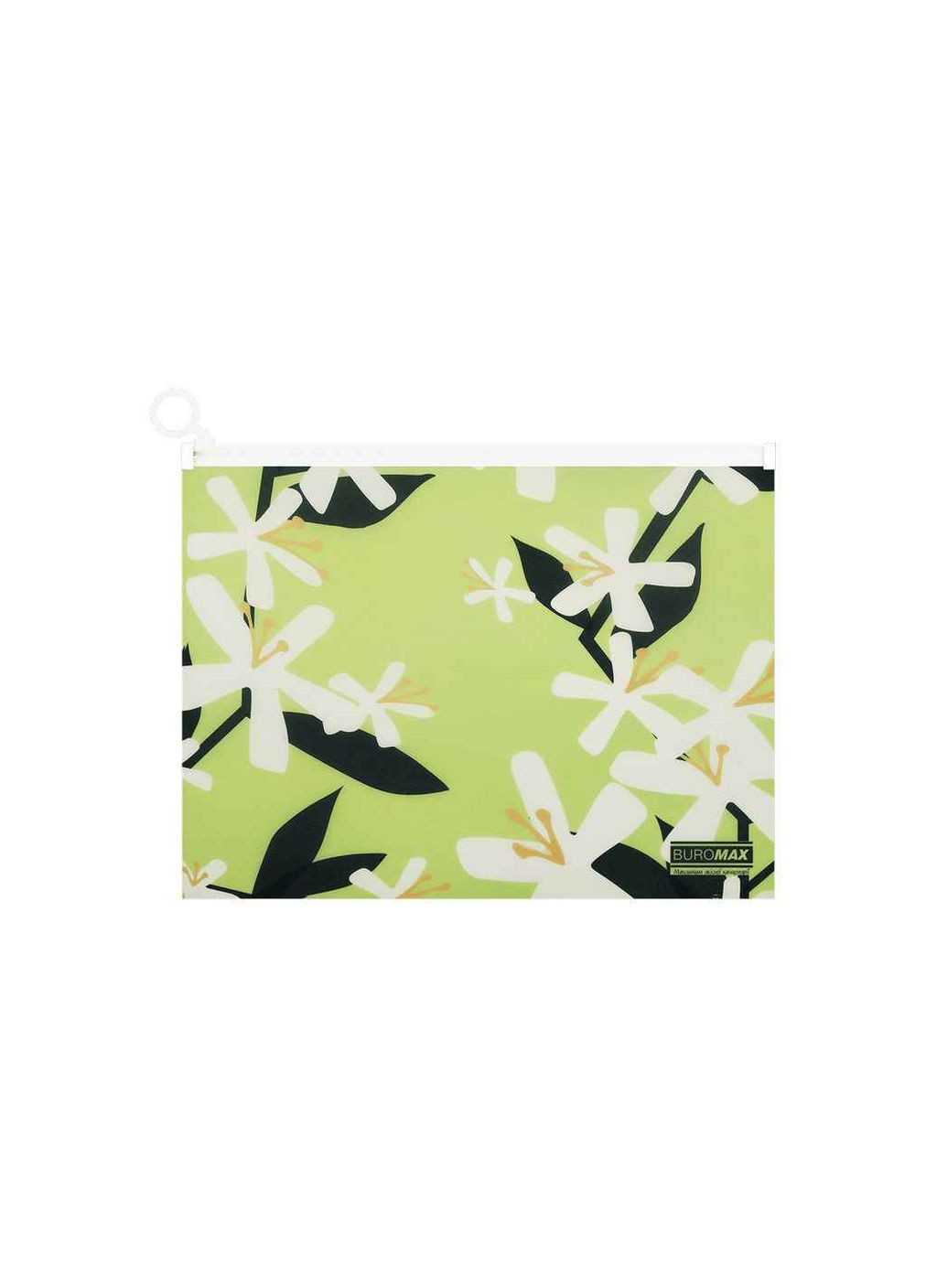Папка-конверт на zip-молнии ARABESKI А4 пластик салатовый Buromax (369620239)