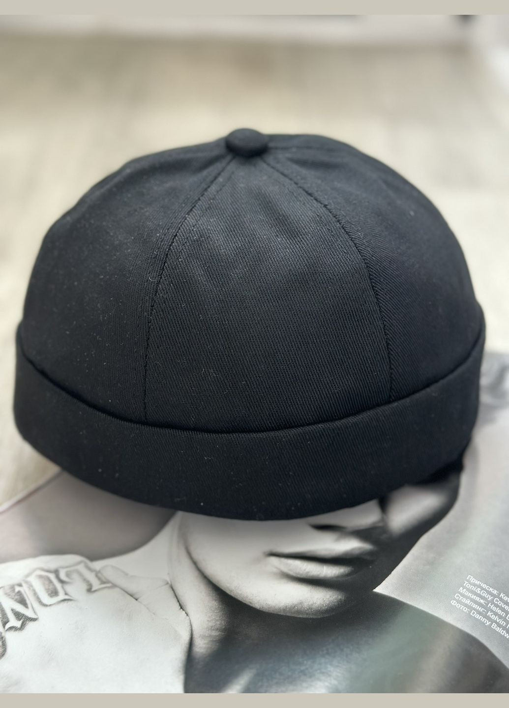 Короткая шапка мини бини, докер Черный X 56-60р No Brand (294205932)
