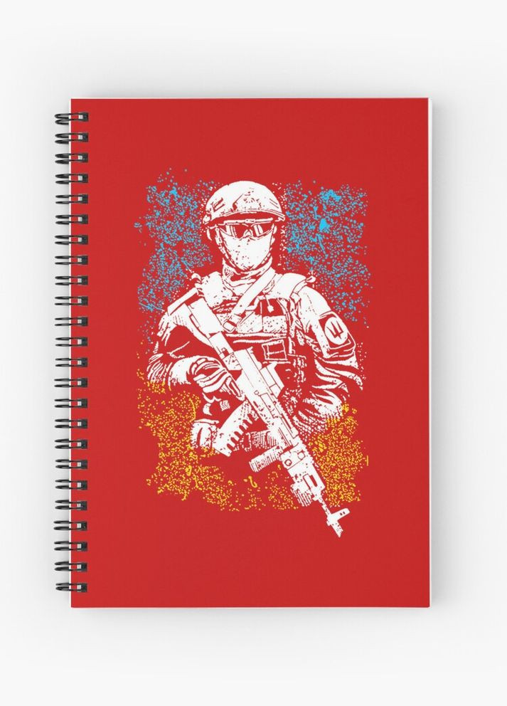 Скетчбук Sketchbook (блокнот) для малювання з принтом "Український військовий" А3 Кавун блокнот для малювання (316132769)