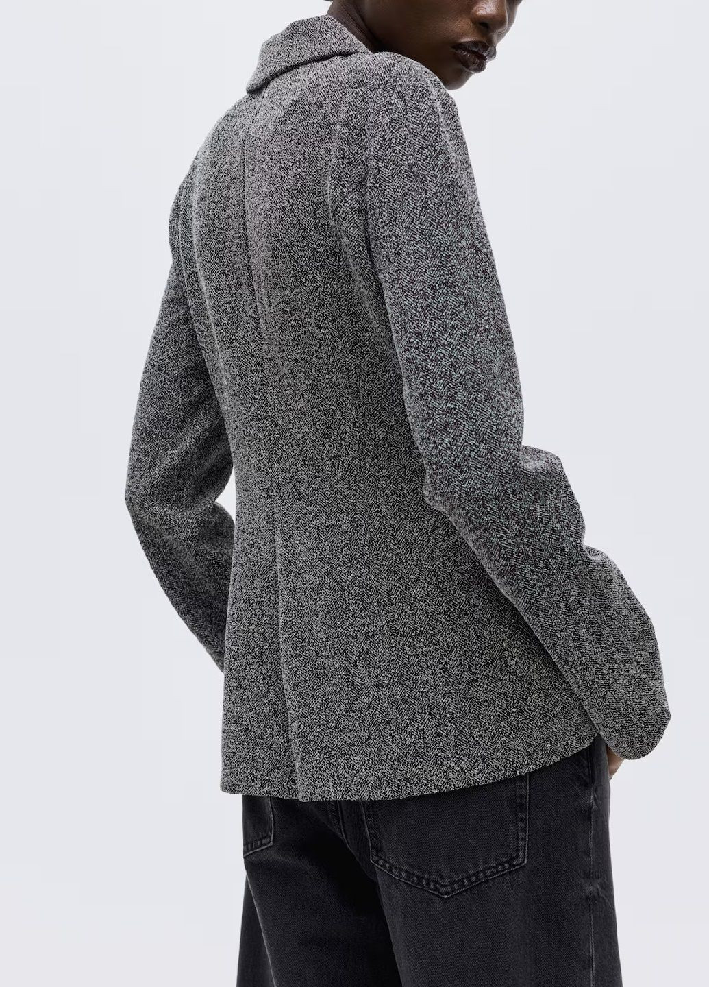 Черный женский жакет H&M меланжевый - демисезонный