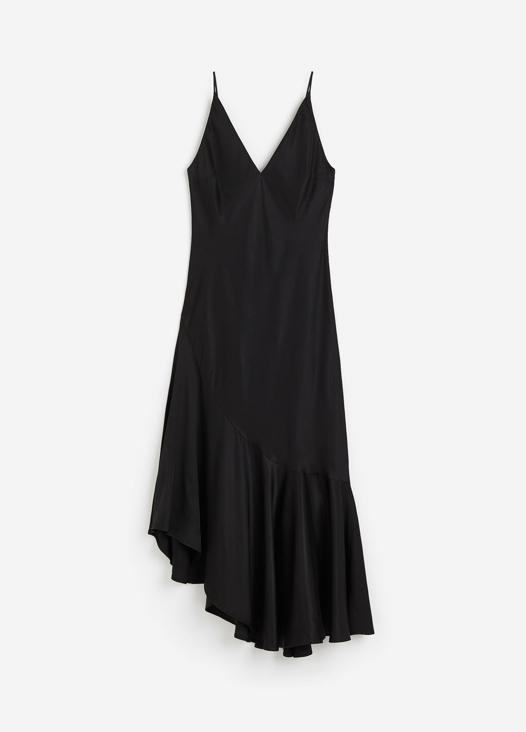 Черное кэжуал платье макси H&M однотонное