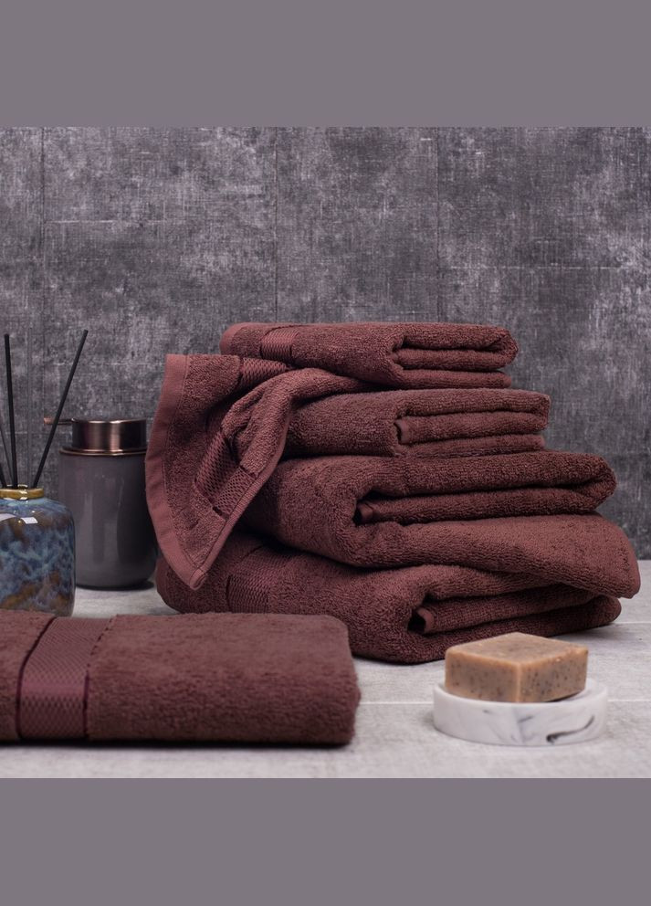 Aisha Home Textile полотенце махровое aisha - royal шоколад 40*70 (400 г/м2) коричневый производство -