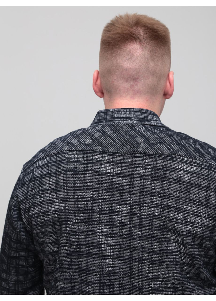 Темно-синяя повседневный рубашка в клетку Jean Piere