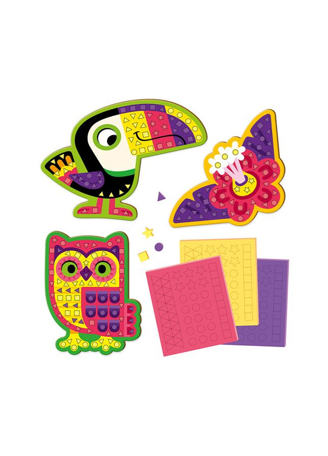 Набор для творчества мягкая мозаика "Птицы" цвет разноцветный CB-00236349 Vladi toys (314892045)