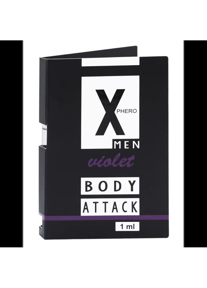 Парфуми з феромонами для чоловіків X phero Men Violet Body Attack 1 мл Aurora (303887037)