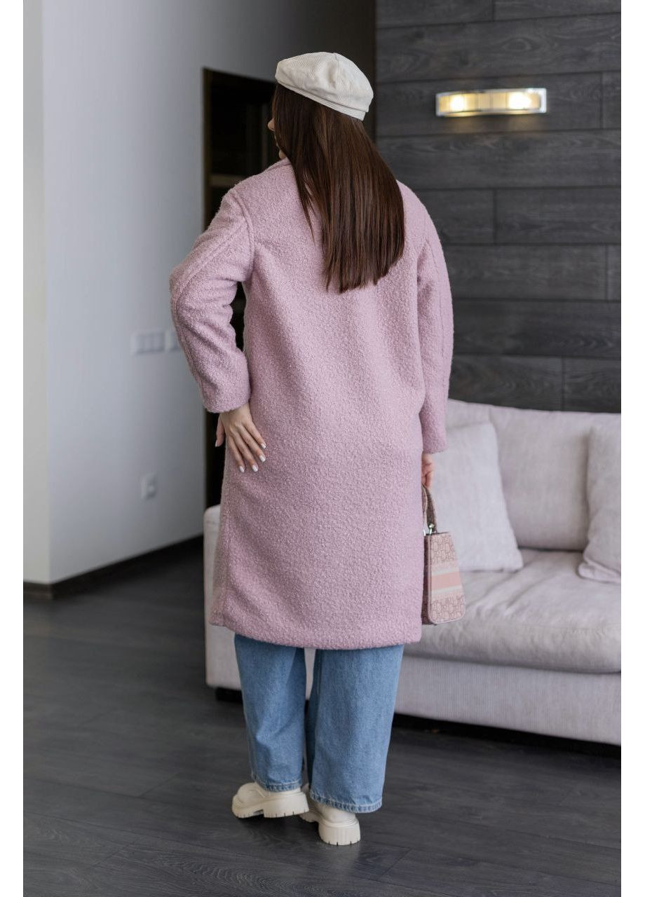 Пудрове демісезонне Пальто букле баранчик однобортне MoDiva