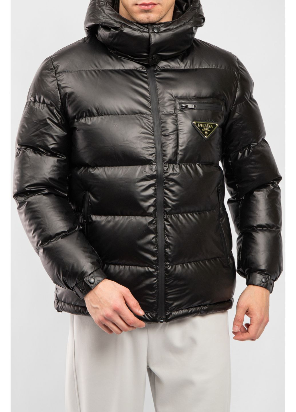 Чорний зимній Пуховик Prada
