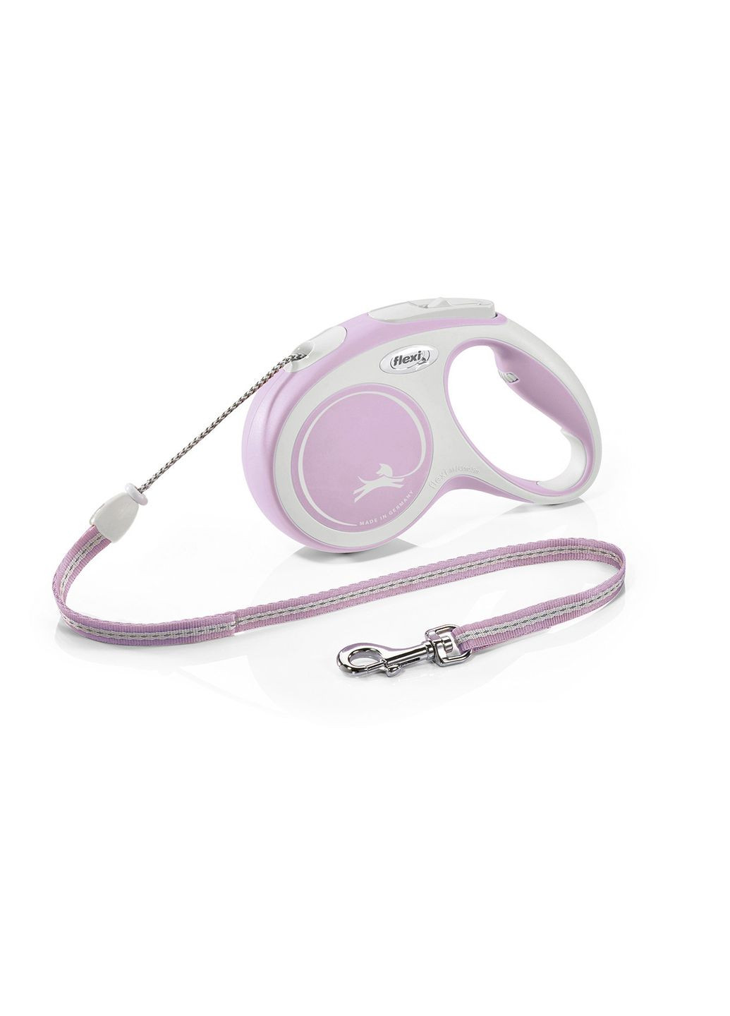 Рулетка-поводок для собак New Comfort M Cord 5 м шнур до 20 кг, розовая (4000498042908) Flexi (322124595)